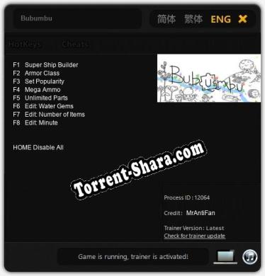 Трейнер для Bubumbu [v1.0.1]