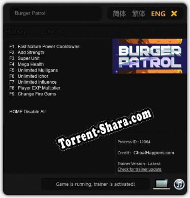 Burger Patrol: Читы, Трейнер +9 [CheatHappens.com]