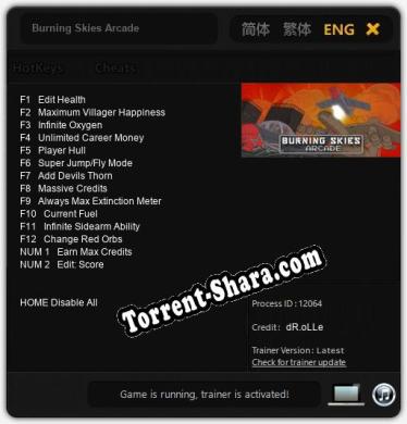 Burning Skies Arcade: Читы, Трейнер +14 [dR.oLLe]