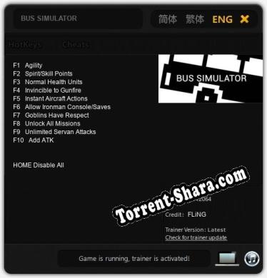 BUS SIMULATOR: ТРЕЙНЕР И ЧИТЫ (V1.0.9)