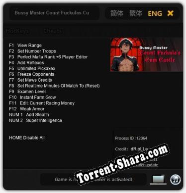 Bussy Master Count Fuckulas Cum Castle: Трейнер +14 [v1.2]