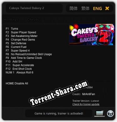 Cakeys Twisted Bakery 2: Читы, Трейнер +13 [MrAntiFan]