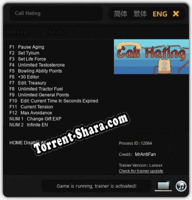Call Hating: ТРЕЙНЕР И ЧИТЫ (V1.0.64)