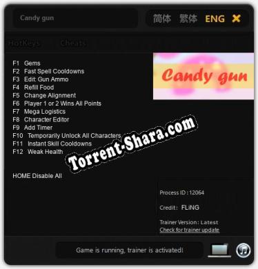 Трейнер для Candy gun [v1.0.9]