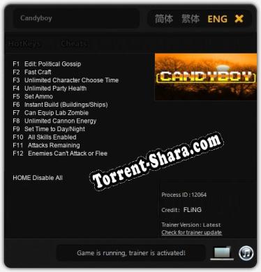 Candyboy: ТРЕЙНЕР И ЧИТЫ (V1.0.5)