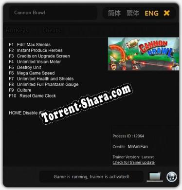 Cannon Brawl: Читы, Трейнер +10 [MrAntiFan]