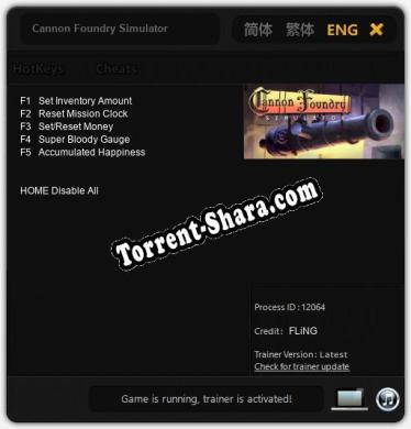 Cannon Foundry Simulator: ТРЕЙНЕР И ЧИТЫ (V1.0.58)