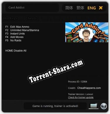 Card Addict: Читы, Трейнер +5 [CheatHappens.com]