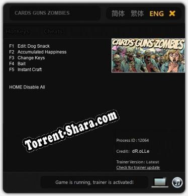 CARDS GUNS ZOMBIES: Читы, Трейнер +5 [dR.oLLe]