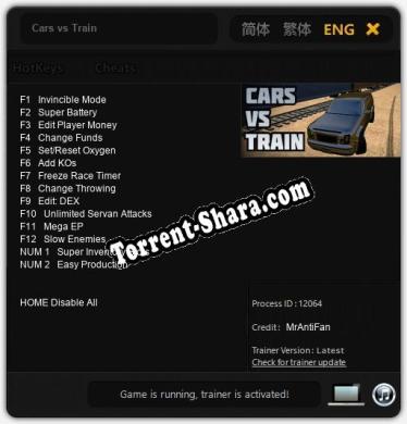 Cars vs Train: Трейнер +14 [v1.9]