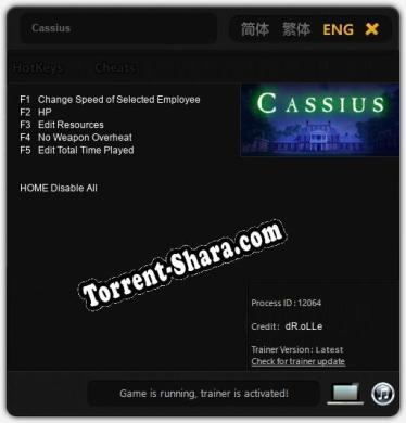 Cassius: Читы, Трейнер +5 [dR.oLLe]