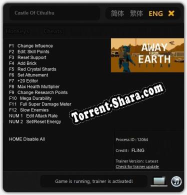 Трейнер для Castle Of Cthulhu [v1.0.9]