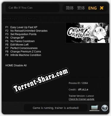 Трейнер для Cat Me If You Can [v1.0.3]