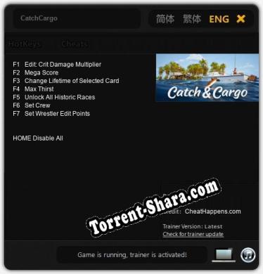 CatchCargo: Читы, Трейнер +7 [CheatHappens.com]