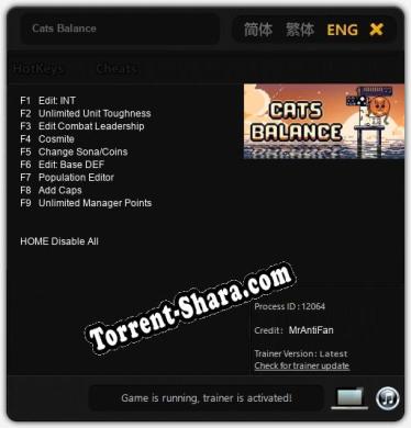 Cats Balance: ТРЕЙНЕР И ЧИТЫ (V1.0.39)