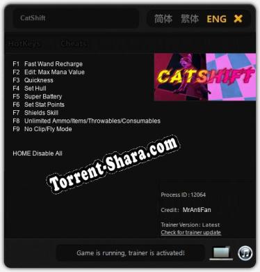 CatShift: Читы, Трейнер +9 [MrAntiFan]