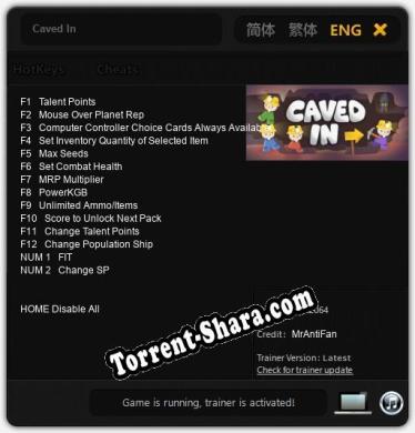 Caved In: Трейнер +14 [v1.5]