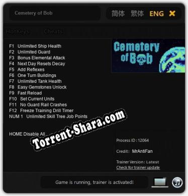 Трейнер для Cemetery of Bob [v1.0.4]