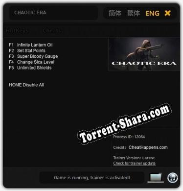 CHAOTIC ERA: Трейнер +5 [v1.4]