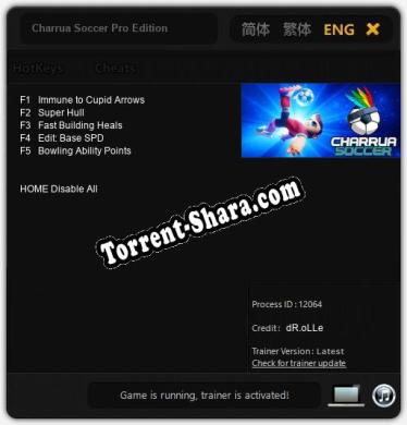 Трейнер для Charrua Soccer Pro Edition [v1.0.3]