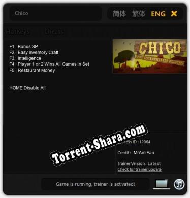 Chico: Читы, Трейнер +5 [MrAntiFan]