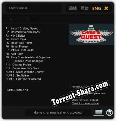 Chiefs Quest: Трейнер +15 [v1.4]