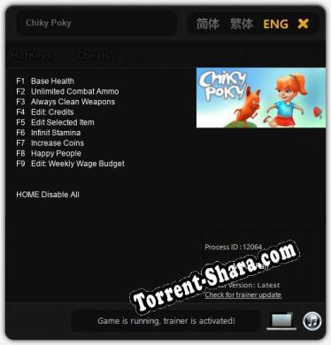 Chiky Poky: ТРЕЙНЕР И ЧИТЫ (V1.0.72)