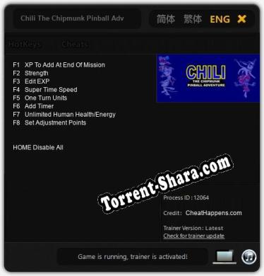 Chili The Chipmunk Pinball Adventure: Читы, Трейнер +8 [CheatHappens.com]