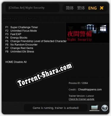 [Chillas Art] Night Security  夜間警備: Трейнер +8 [v1.7]