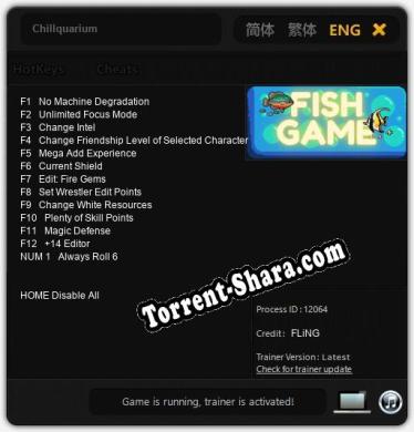Chillquarium: ТРЕЙНЕР И ЧИТЫ (V1.0.32)