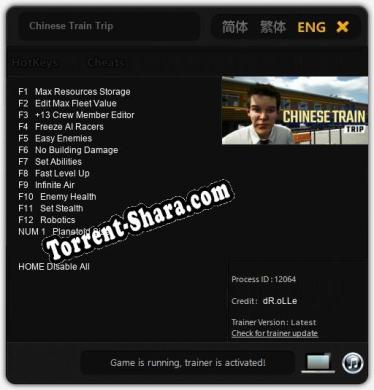 Chinese Train Trip: ТРЕЙНЕР И ЧИТЫ (V1.0.85)