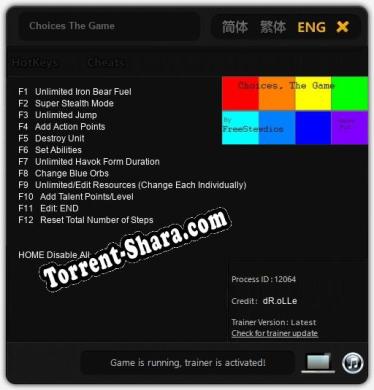Choices The Game: Читы, Трейнер +12 [dR.oLLe]