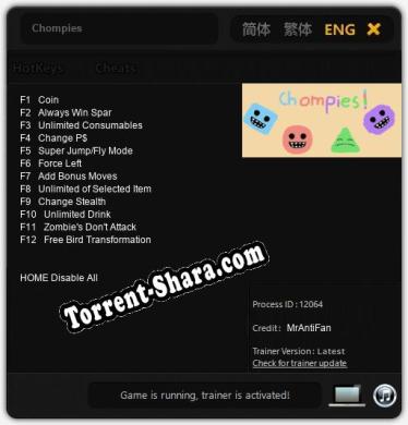 Chompies: Читы, Трейнер +12 [MrAntiFan]