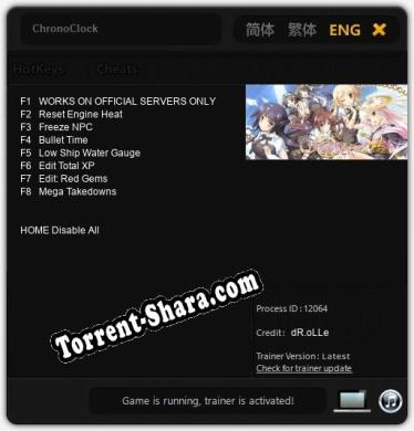 ChronoClock: Трейнер +8 [v1.8]