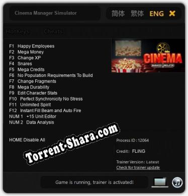 Cinema Manager Simulator: ТРЕЙНЕР И ЧИТЫ (V1.0.95)