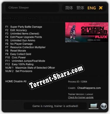 Citizen Sleeper: Трейнер +14 [v1.6]