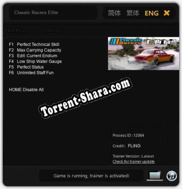 Classic Racers Elite: Читы, Трейнер +6 [FLiNG]