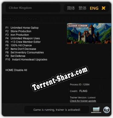 Трейнер для Clicker Kingdom [v1.0.5]