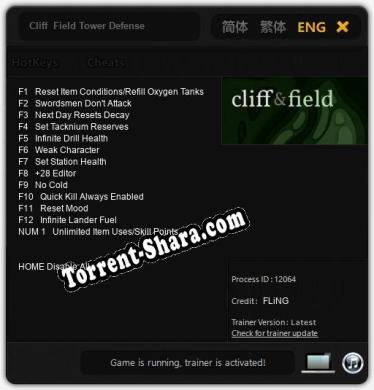 Cliff  Field Tower Defense: Читы, Трейнер +13 [FLiNG]