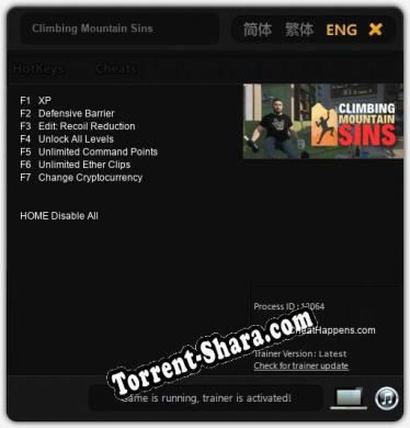 Climbing Mountain Sins: ТРЕЙНЕР И ЧИТЫ (V1.0.36)