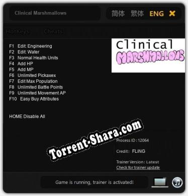 Clinical Marshmallows: Читы, Трейнер +10 [FLiNG]