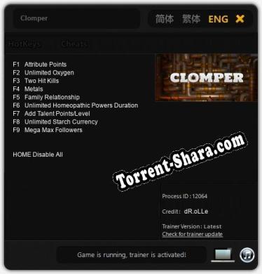 Clomper: Читы, Трейнер +9 [dR.oLLe]