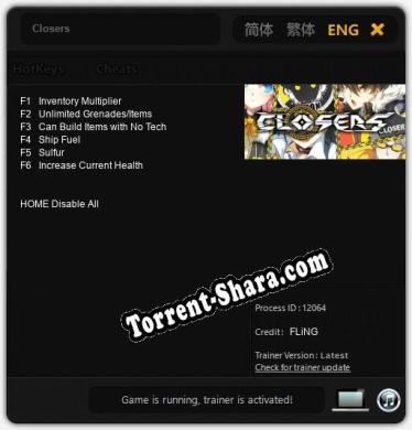Closers: ТРЕЙНЕР И ЧИТЫ (V1.0.16)