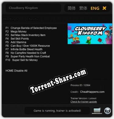Трейнер для Cloudberry Kingdom [v1.0.7]