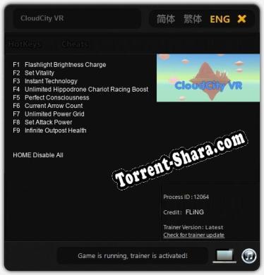 CloudCity VR: Читы, Трейнер +9 [FLiNG]