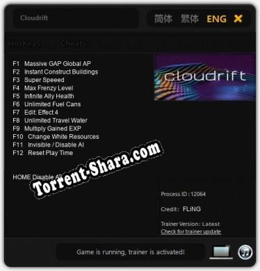 Cloudrift: Читы, Трейнер +12 [FLiNG]