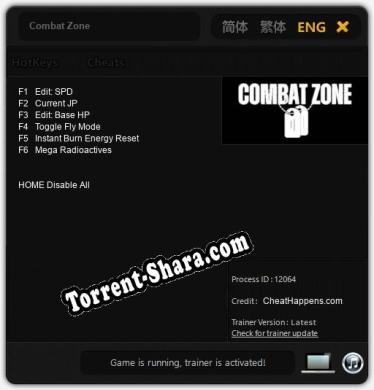 Трейнер для Combat Zone [v1.0.1]
