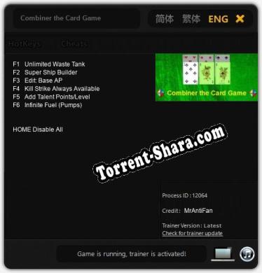 Трейнер для Combiner the Card Game [v1.0.7]