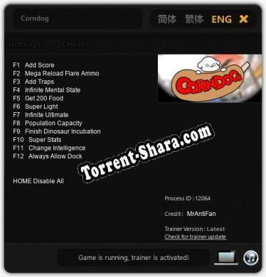 Corndog: Трейнер +12 [v1.2]