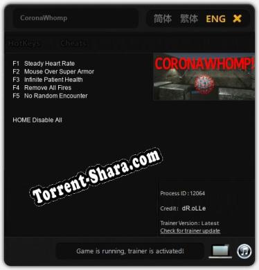 CoronaWhomp: Читы, Трейнер +5 [dR.oLLe]
